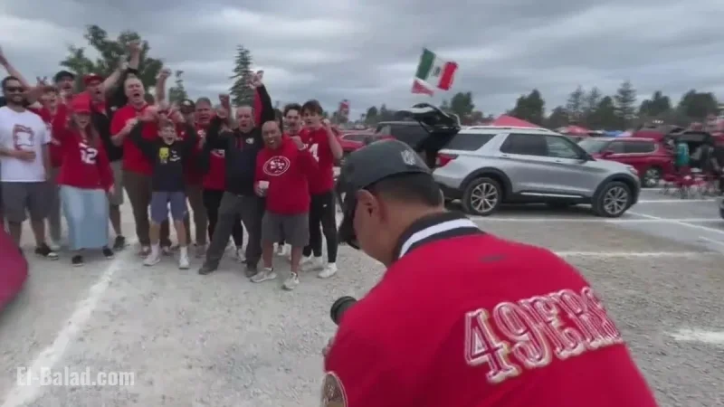 49ers Fan Captivates Social Media with Vibrant Tailgate Celebration Videos