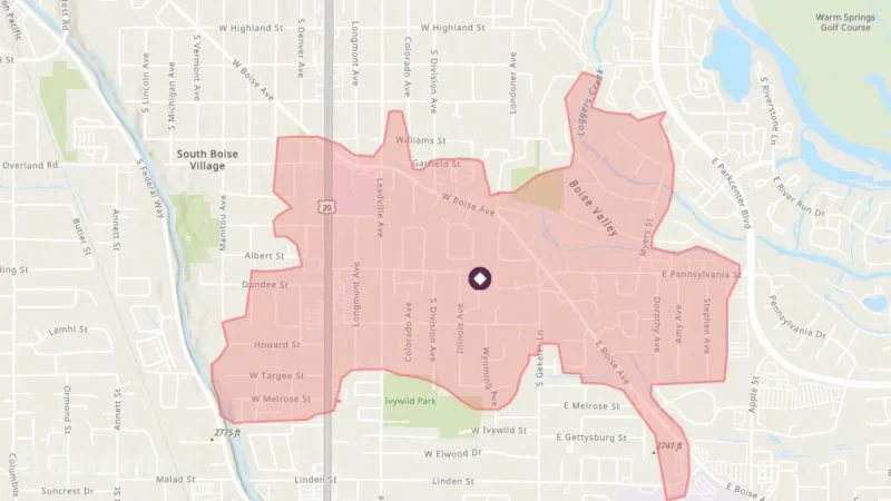 Massive Power Outage Near Boise Ave Leaves Over 6,800 Residents in the Dark Friday