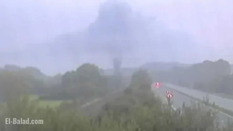 Electric Vehicles Ignite, Disrupting M5 with Car Transporter Blaze