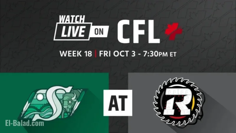 Saskatchewan Roughriders Face Ottawa REDBLACKS in Week 18 Showdown