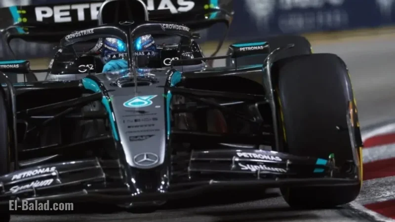 F1 Singapore GP: Russell Leads as Norris Closes in on Verstappen