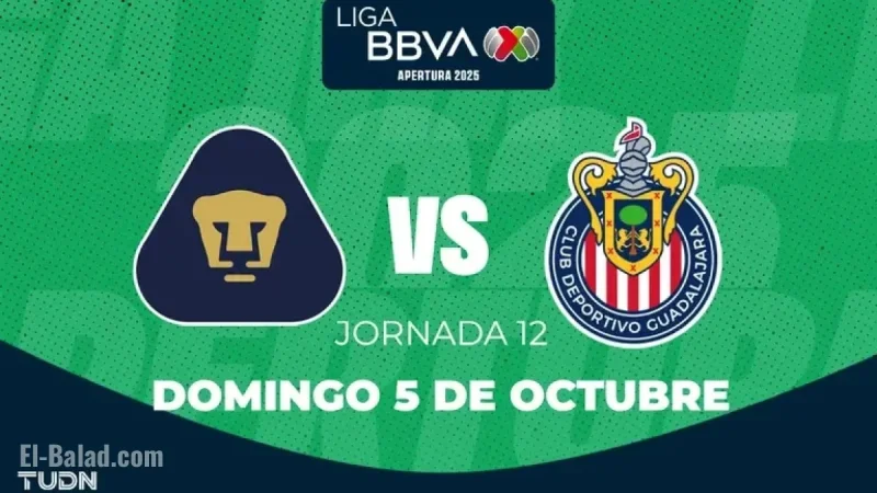 Where and when to watch the Pumas vs. Chivas match of Matchday 12