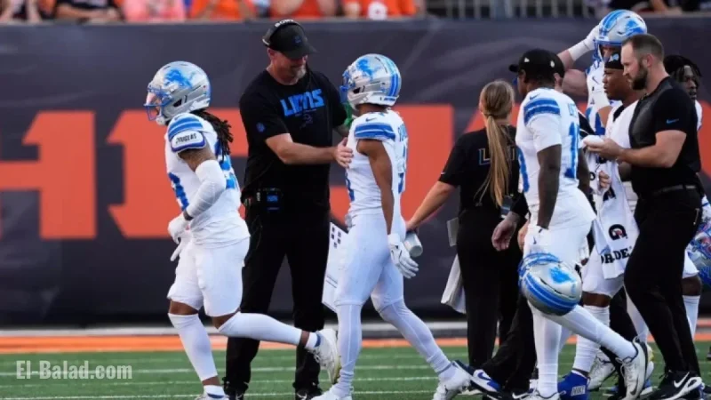 Lions Wide Receiver Exits Game with Neck Injury