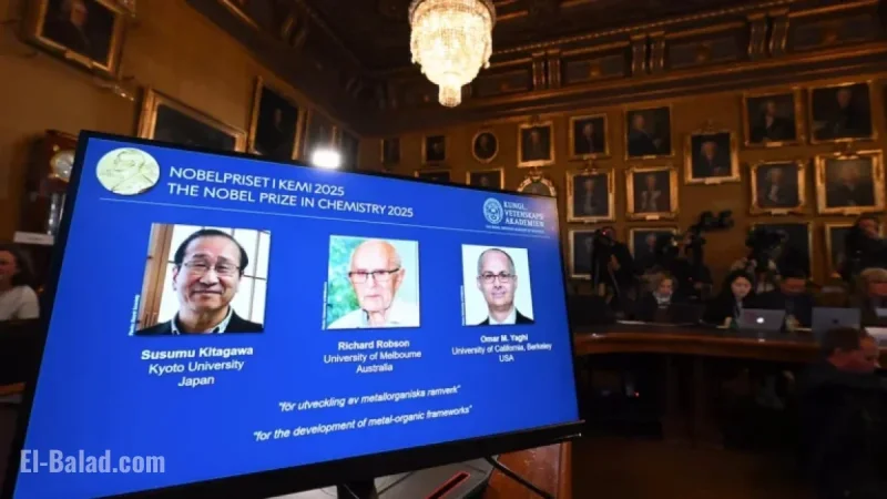 Chemistry Nobel Prize Honors Innovators of Metal-Organic Frameworks
