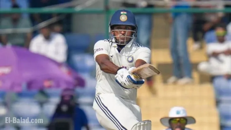 Sai Sudharsan Falls Short of Maiden Century in IND vs WI Test
