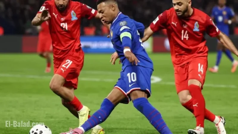 Live: Mbappé Scores as France Dominates Azerbaijan Before Halftime