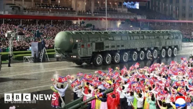 North Korea Parade Features Massive Missile Display