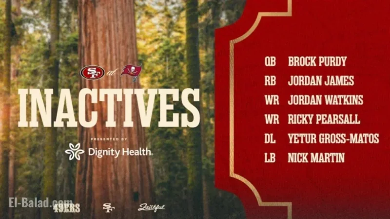 Mac Jones, Jauan Jennings Play; Week 6 Inactives Announced for 49ers vs. Buccaneers