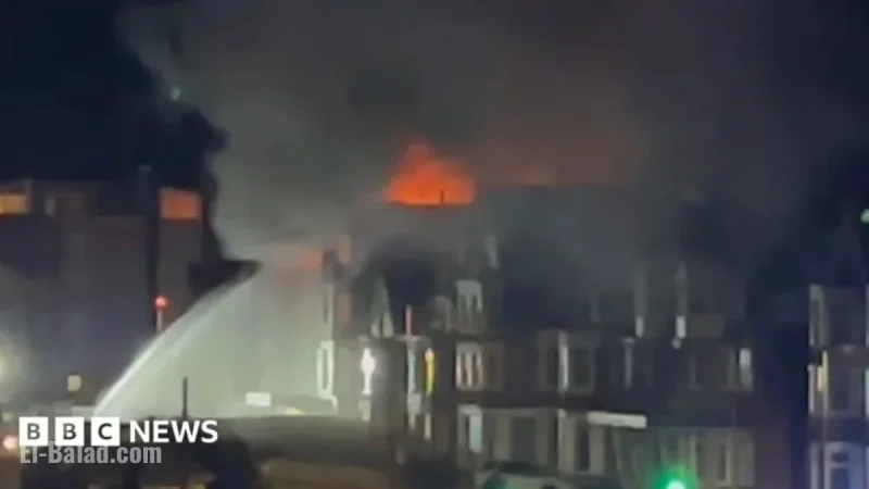 Blaze Erupts at Abandoned Narrowcliff Hotel in Newquay