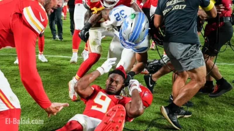Chiefs Receiver’s Nose Bloodied in Postgame Altercation with Lions Defender