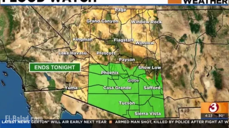 Severe Storm Warning Issued for Phoenix-Mesa Areas on First Alert Day