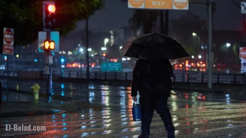 California Faces Heavy Rain and Potential Mudslides from Storm