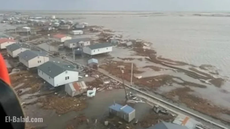 Storm Ravages Two Alaskan Villages, Displacing Over 1,500 Residents