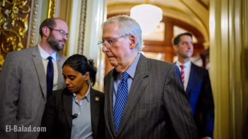 Senator Mitch McConnell Falls in Capitol Hallway