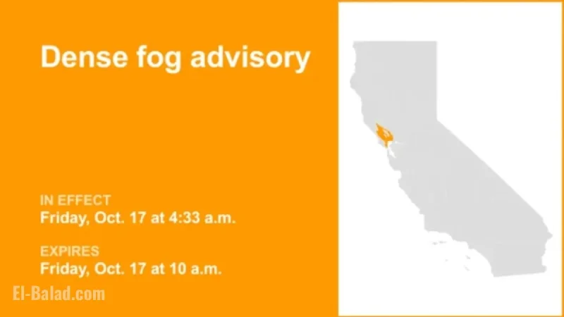 North Bay Interior Valleys Face Dense Fog Advisory Until Friday Morning