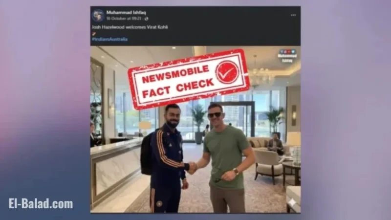 AI-Created Image Misrepresents Josh Hazlewood Greeting Virat Kohli