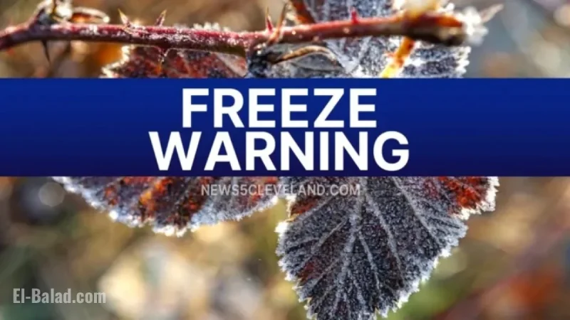 Freeze Warning Issued Tonight for Multiple Northeast Ohio Communities