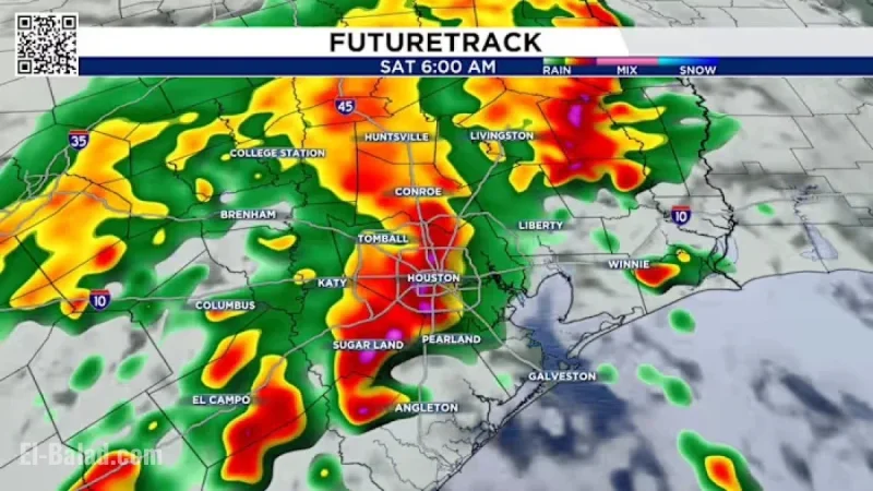 Houston Prepares for Powerful Cold Front with Heavy Rain and Flood Risks