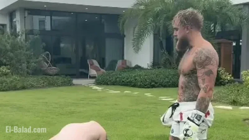 Jake Paul Trains for Tank Davis with Intense Backyard Sparring Session