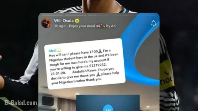 Newcastle’s William Osula Donates £200 to Support Struggling Nigerian Student