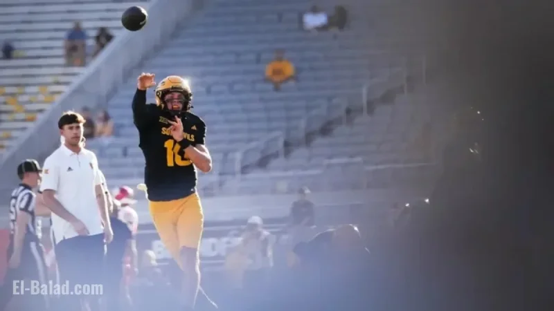 Sam Leavitt Exits ASU Game Early After Hard Hit in 1st Quarter