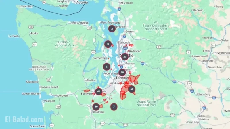 Seattle power outage map: windstorm knocks out power for more than 150,000 across Puget Sound