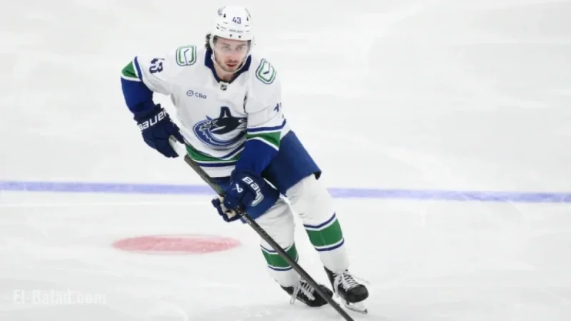 Canucks’ Quinn Hughes Sidelined with Lower-Body Injury Against Oilers