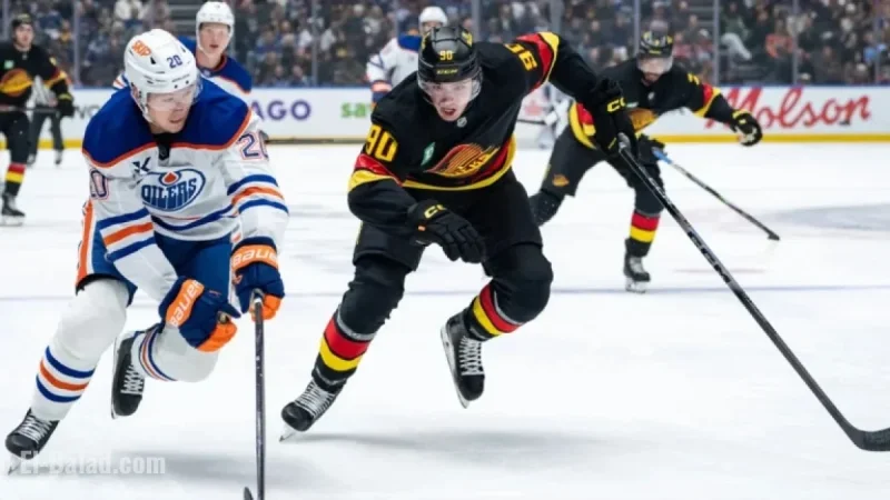 Canucks’ Victor Mancini Exits Early in Game Against Oilers