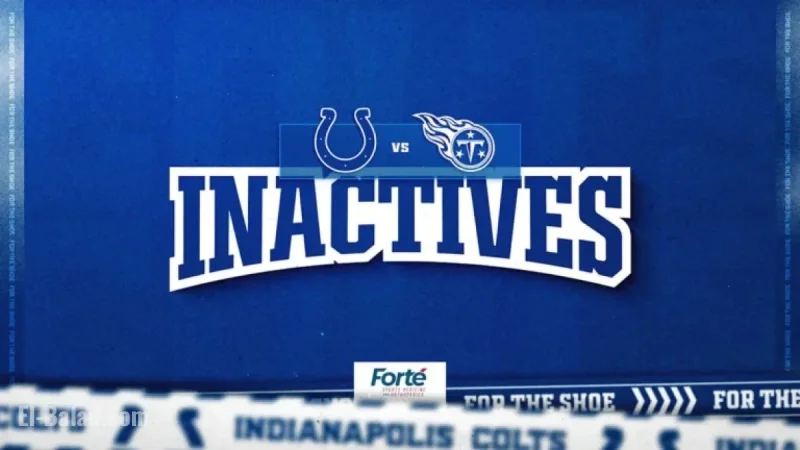 Colts Reveal 7 Inactive Players for Week 8 Clash with Titans