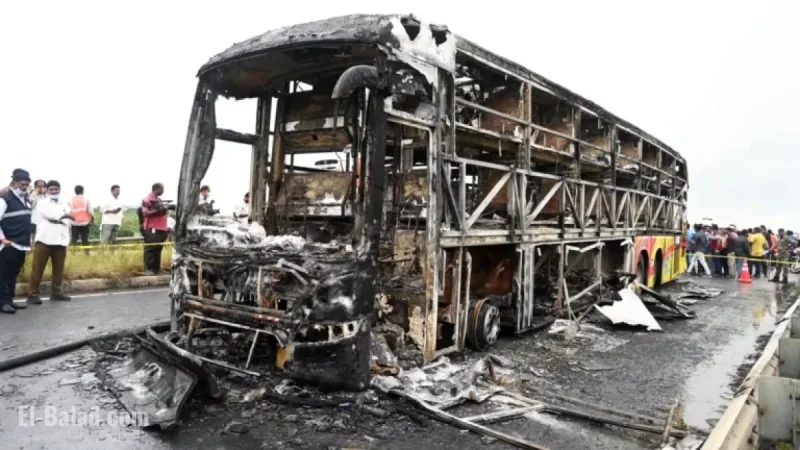 Mobile Phones Intensified Bus Fire, Leading to 20 Fatalities