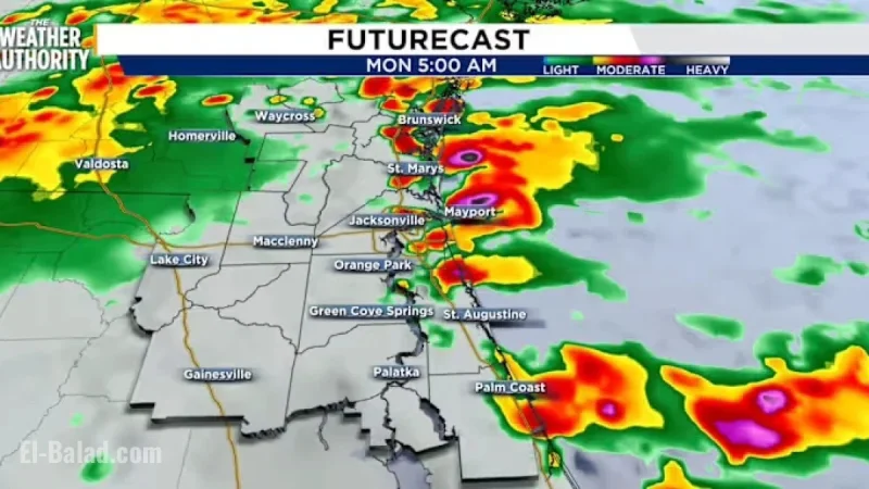 Storms and Heavy Rain Hit as Warm Front Arrives Monday