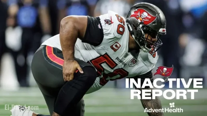 Vita Vea Ready to Play as Bucs Face Saints in Superdome