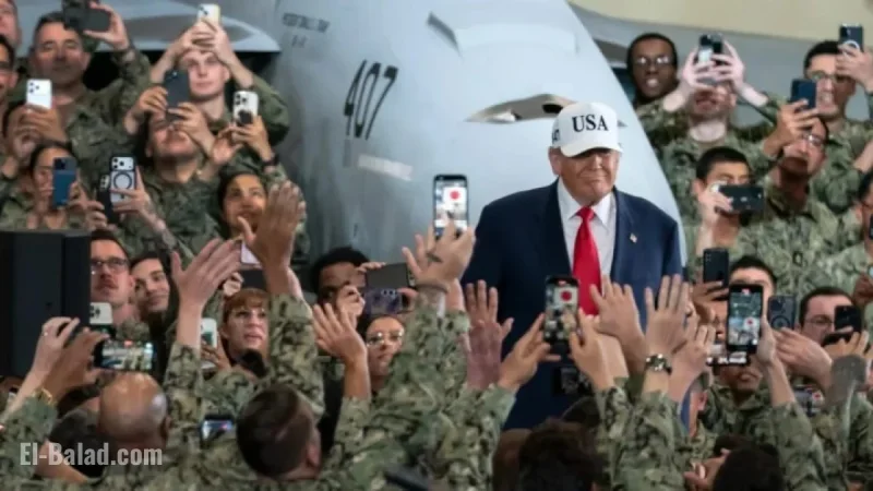 Trump Links Trade Agenda to Military Goals at Aircraft Carrier Rally