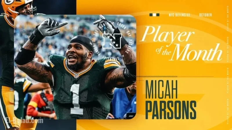 Packers’ Micah Parsons Earns NFC Defensive Player of the Month Honor