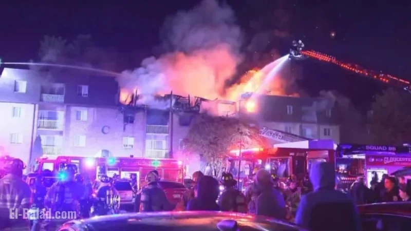 Crews Combat Major Fire in Blackwood, Gloucester Township, New Jersey
