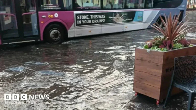 Flash Floods Disrupt Staffordshire Commuters After Heavy Deluge