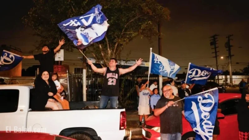 Dodgers Fans Flood Streets Celebrating World Series Victory