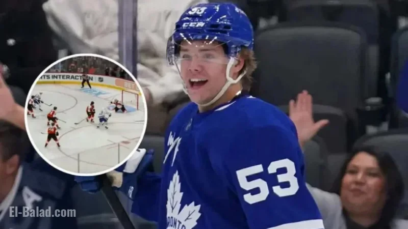Easton Cowan Nets Stunning First Goal for Maple Leafs