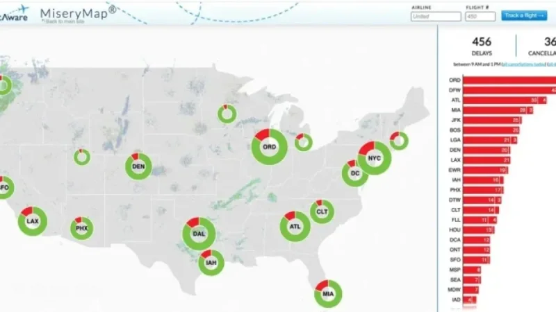 “US Airports Face Delays and Cancellations on ‘Misery Map'”