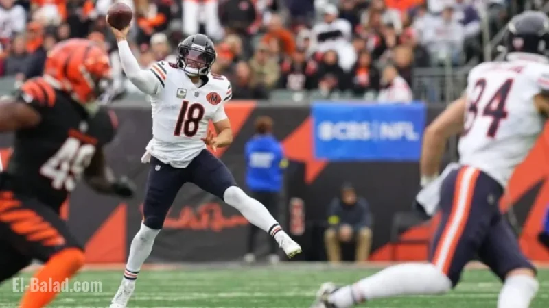 Caleb Williams’ Late TD Pass Secures Bears’ Victory in Thriller Against Bengals