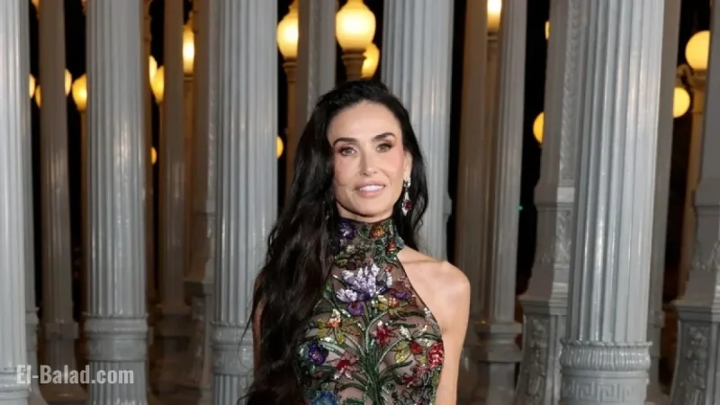 Demi Moore Stuns in Floral-Inspired Naked Dress at 2025 LACMA Gala