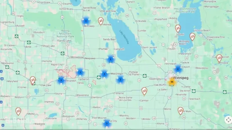 High Winds Cause Power Outages in Southern Manitoba Sunday