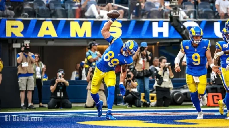 Rams’ Tyler Higbee Scores Touchdown, Celebrates with Dodgers-Themed Dance vs. Saints