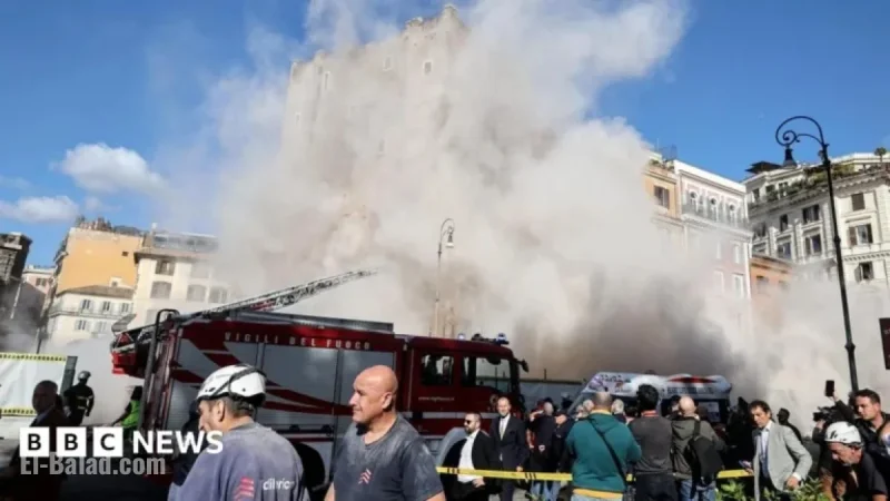 Rescue Efforts Intensify as Medieval Tower Collapses in Rome