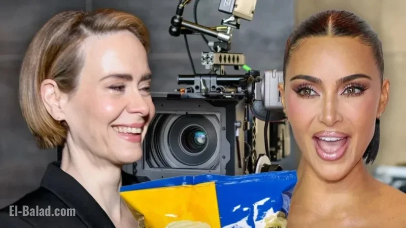 Sarah Paulson Accidentally Hits Kim Kardashian’s Eye with Chip on ‘All’s Fair’ Set