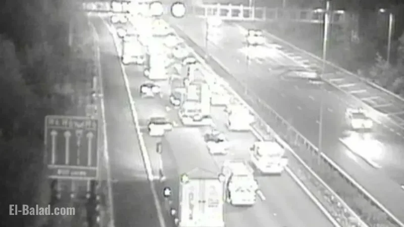 Crash Closes Motorway, Causing Major Rush-Hour Delays