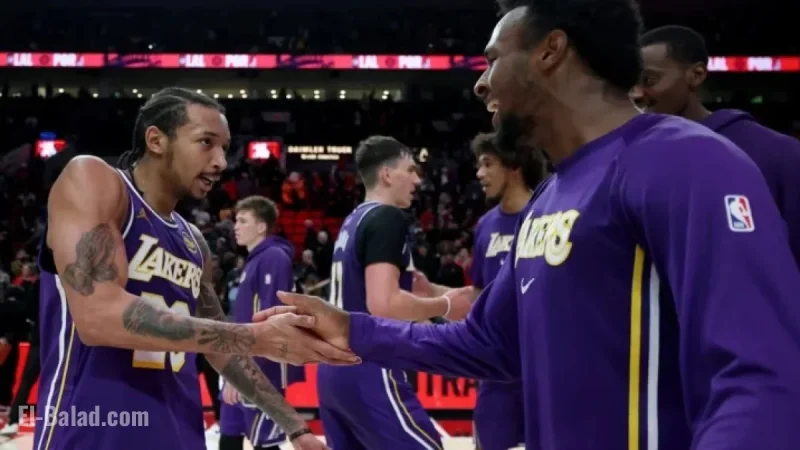 Lakers Triumph 123-115 Over Blazers Despite Missing Doncic and Reaves