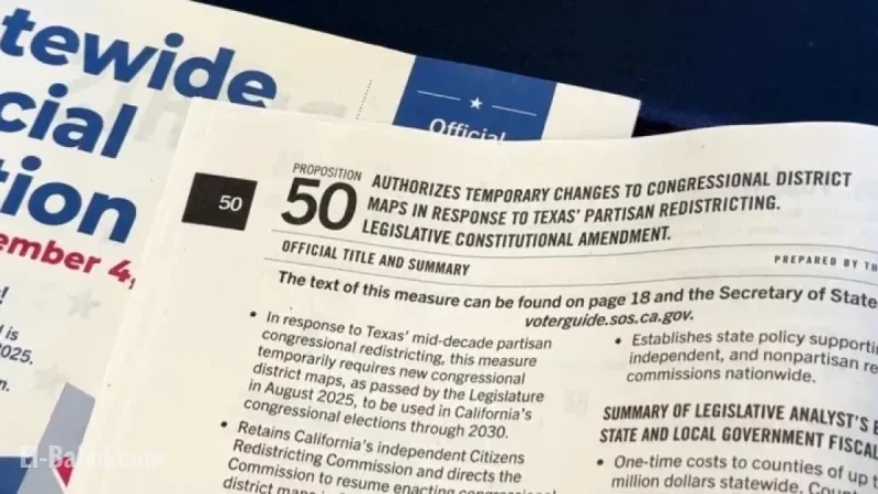 California Voters Approve Prop 50 to Redefine Congressional Boundaries, CBS News Reports