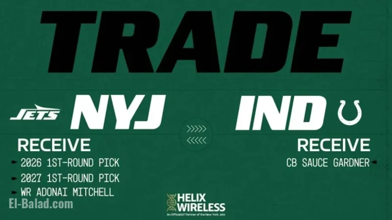 Jets Secure WR Adonai Mitchell, Two First-Round Picks for CB Sauce Gardner