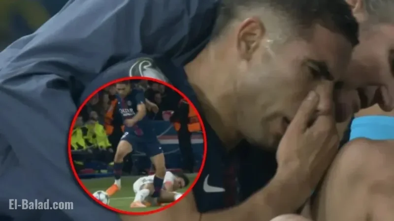 Luis Díaz’s Back Kick Injures Achraf Hakimi, Leading to Emotional Exit